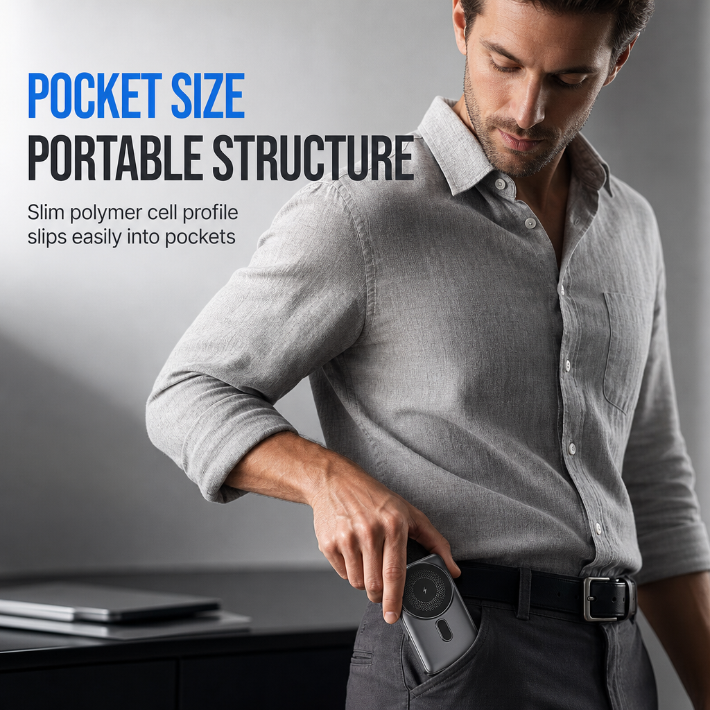 📢📢50% OFF !! ⏰Mini 10000mAh Magnetic Wireless Power Bank Fast Charging Portable for Phones and Smartwatches