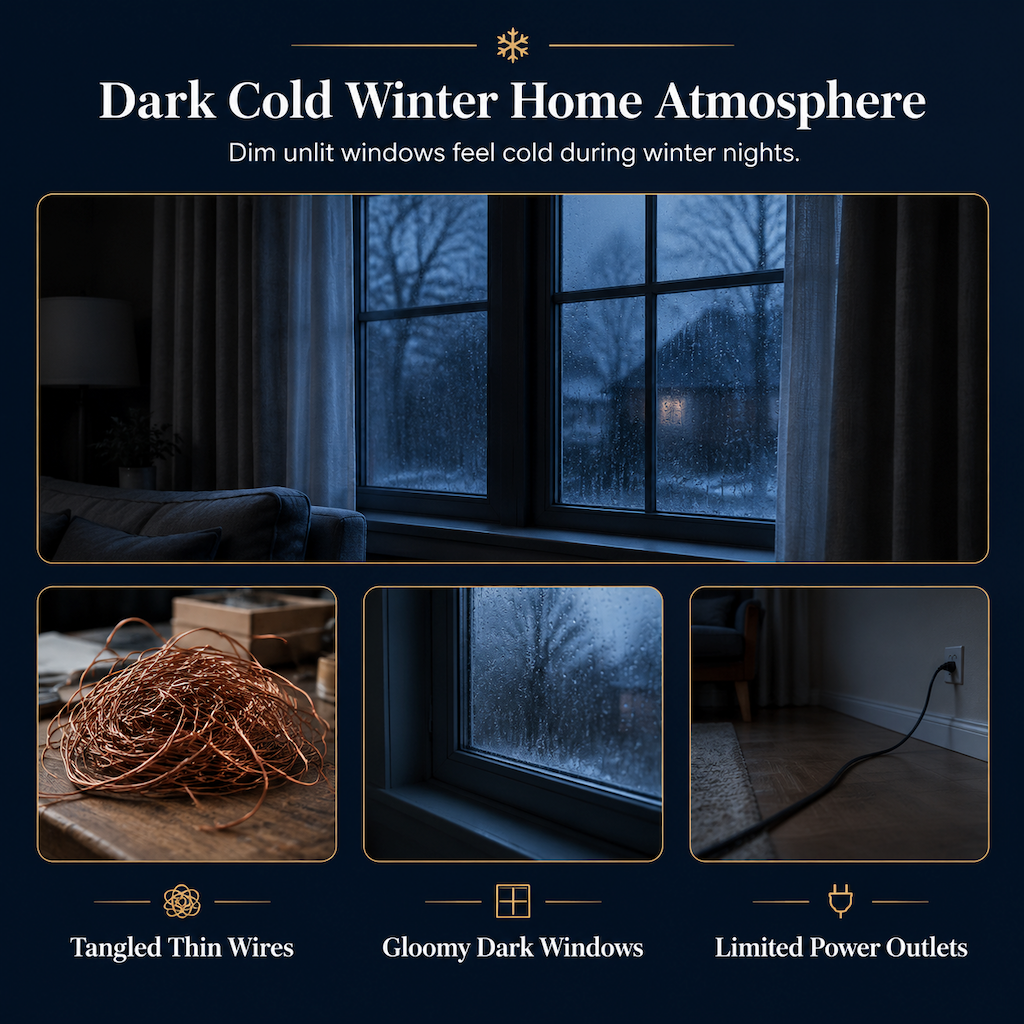 ❄️ 50% OFF! ✨ LED Snowflake Curtain Lights – Waterproof & festive décor ✨