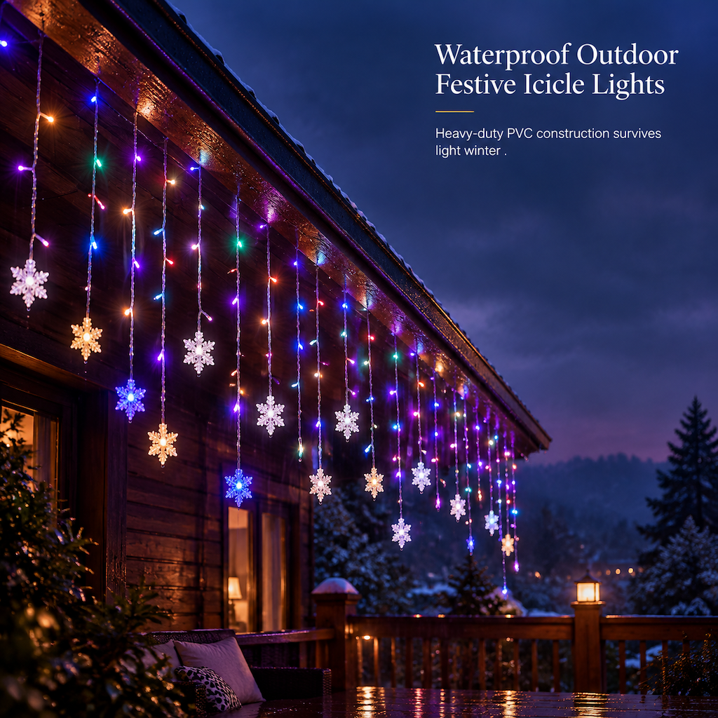 ❄️ 50% OFF! ✨ LED Snowflake Curtain Lights – Waterproof & festive décor ✨