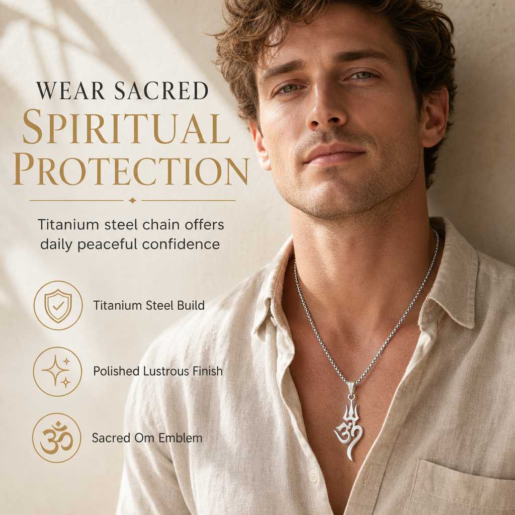 🔥50% OFF!!📢🔱 Stainless Steel Shiva Trishula Om Symbol Amulet – A Meaningful Hindu-Inspired Jewellery Piece for Everyday Wear & Gifting ✨