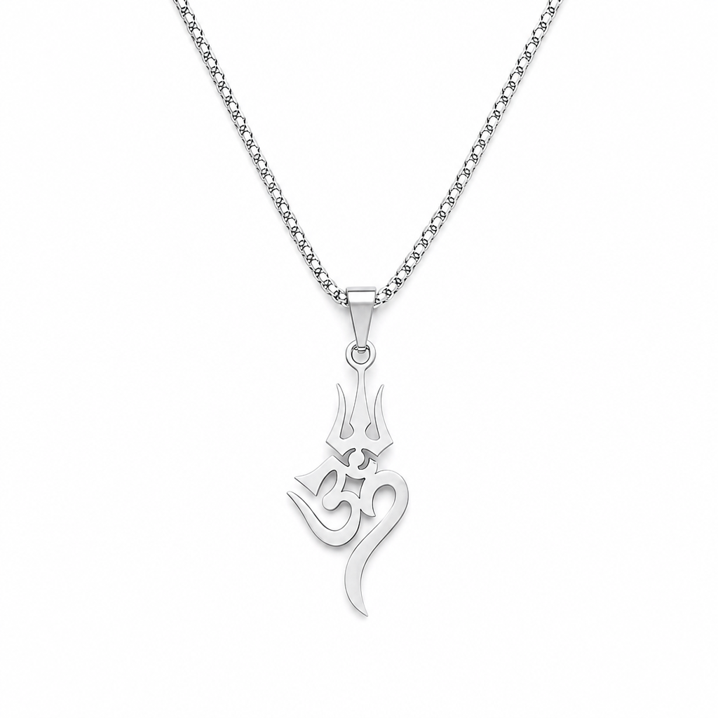 🔥50% OFF!!📢🔱 Stainless Steel Shiva Trishula Om Symbol Amulet – A Meaningful Hindu-Inspired Jewellery Piece for Everyday Wear & Gifting ✨