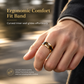 💍 50% OFF! ✨ Stainless Steel Enamel Stripe Band Ring – Tarnish-Free 316L Titanium Steel, Gleaming 18K Gold Mirror Electroplating, Contrasting Black Enamel Stripe Inlay & Ergonomic Comfort-Fit Interior – 7 Sizes 💎