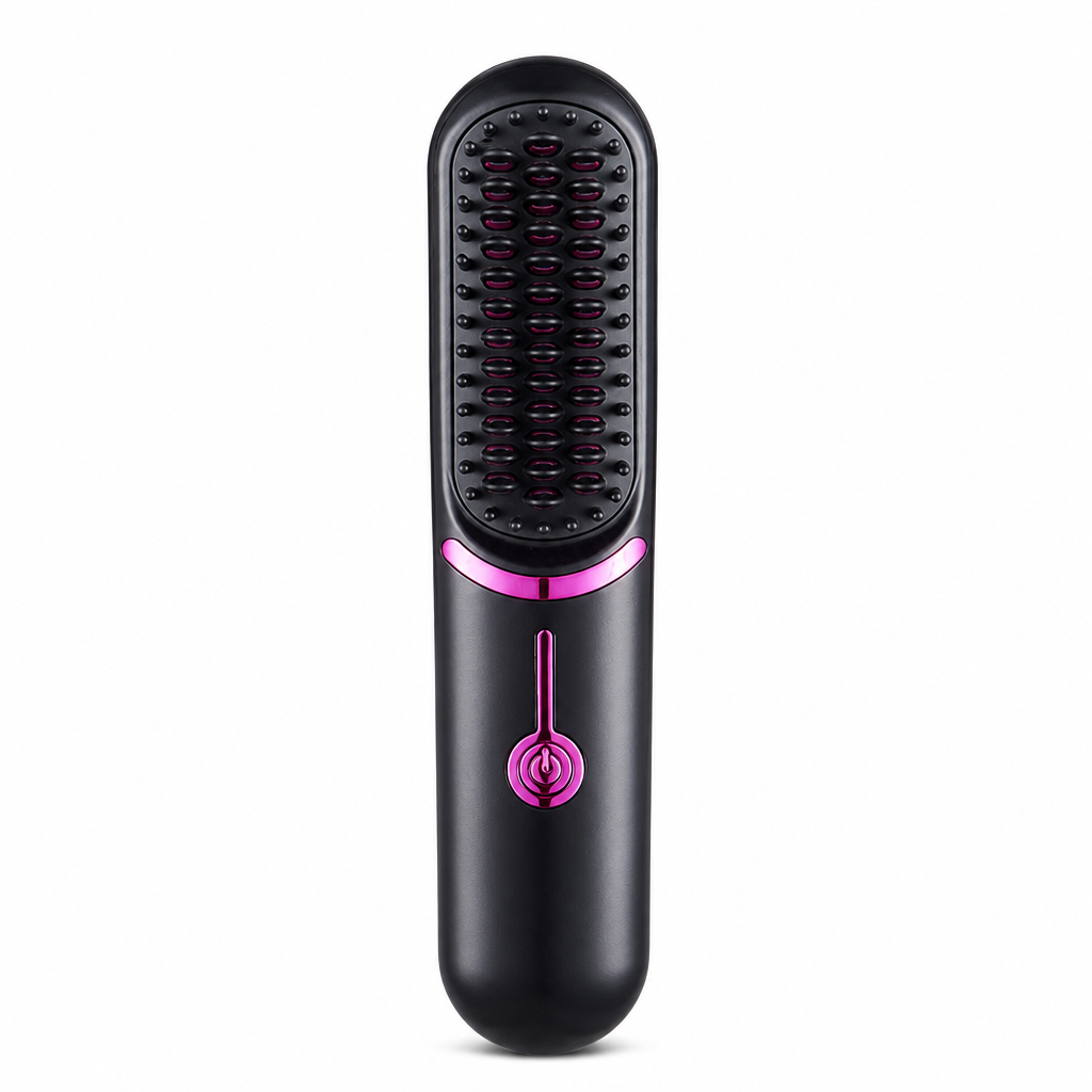 📢📢 50% OFF💇Portable 2-in-1 Cordless Hair Straightener & Curler Brush – USB Rechargeable for Smooth, Voluminous Styles