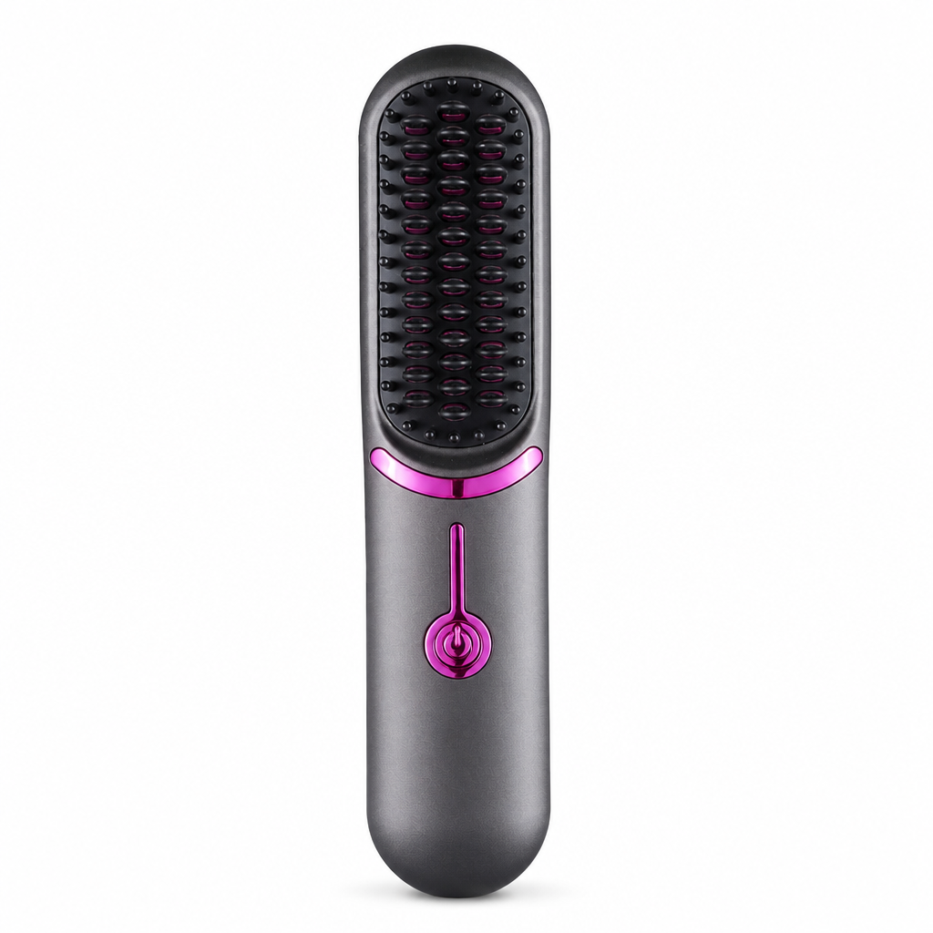 📢📢 50% OFF💇Portable 2-in-1 Cordless Hair Straightener & Curler Brush – USB Rechargeable for Smooth, Voluminous Styles