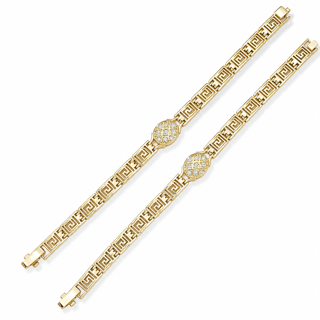 📢📢 50% OFF👗Retro Greek Key Rhinestone Jewelry for Women – Elegant Vintage-Inspired Statement Accessory