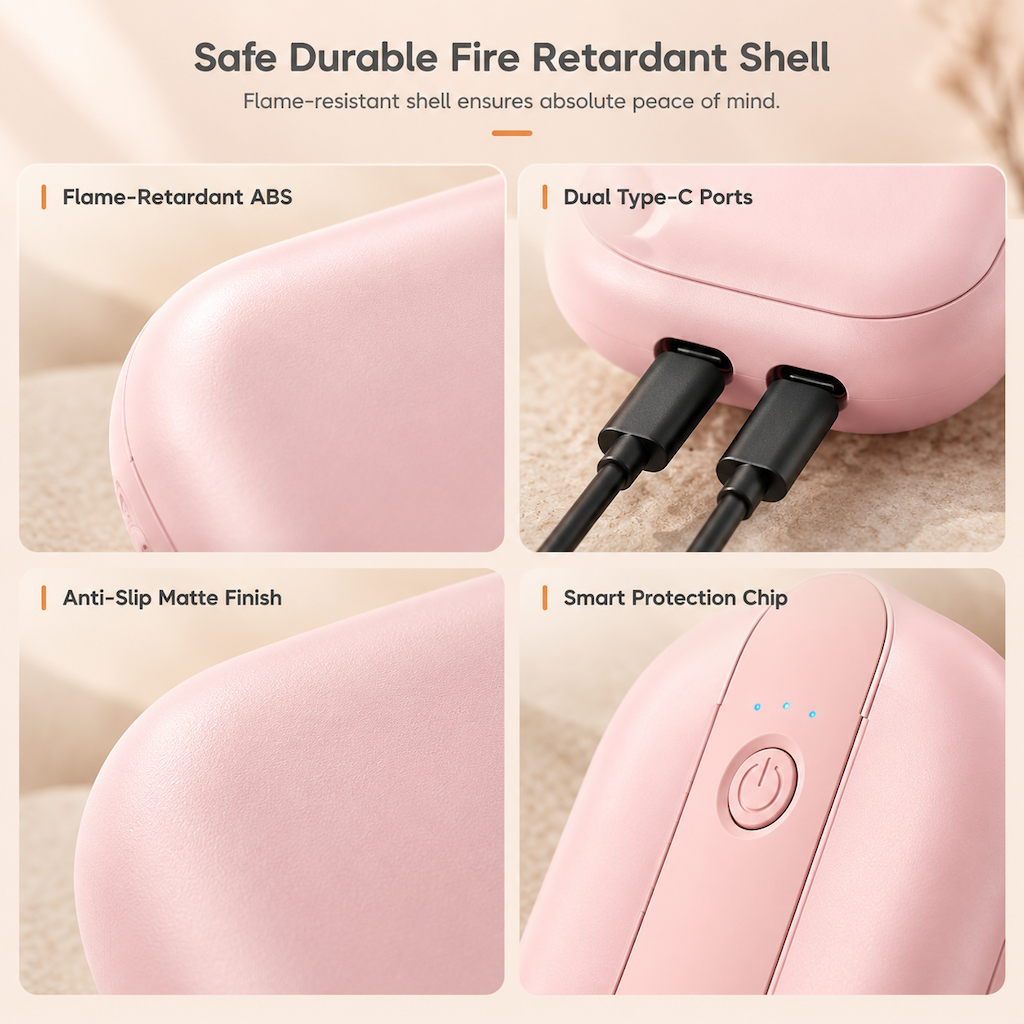 🔥50% OFF! ✨ 🧲Portable 2-in-1 Magnetic Split Hand Warmer Large Capacity Adjustable Temperature Pocket Warmer for Outdoor Use🔋