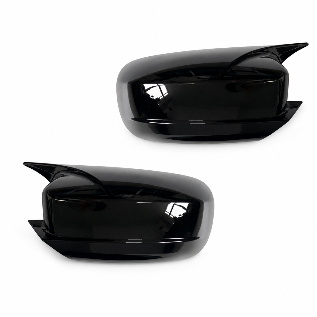 📢📢 50% OFF🔥Horn Style Rearview Mirror Cover Caps Decorative Side Wing Mirror Housing Shell Trim 1 Pair，Compatible With 4-Door American Muscle Sedan 2010+
