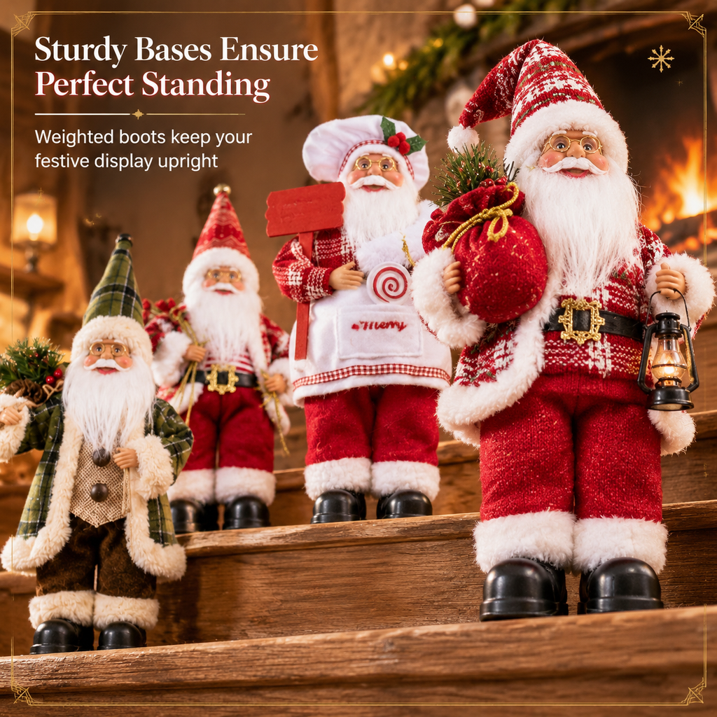 📢📢 50% OFF🎅 Decorative Santa Claus Doll – Cozy Knit Details & Plush Trim for Festive Home Décor