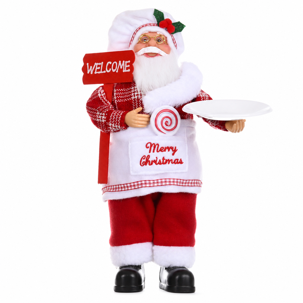 📢📢 50% OFF🎅 Decorative Santa Claus Doll – Cozy Knit Details & Plush Trim for Festive Home Décor