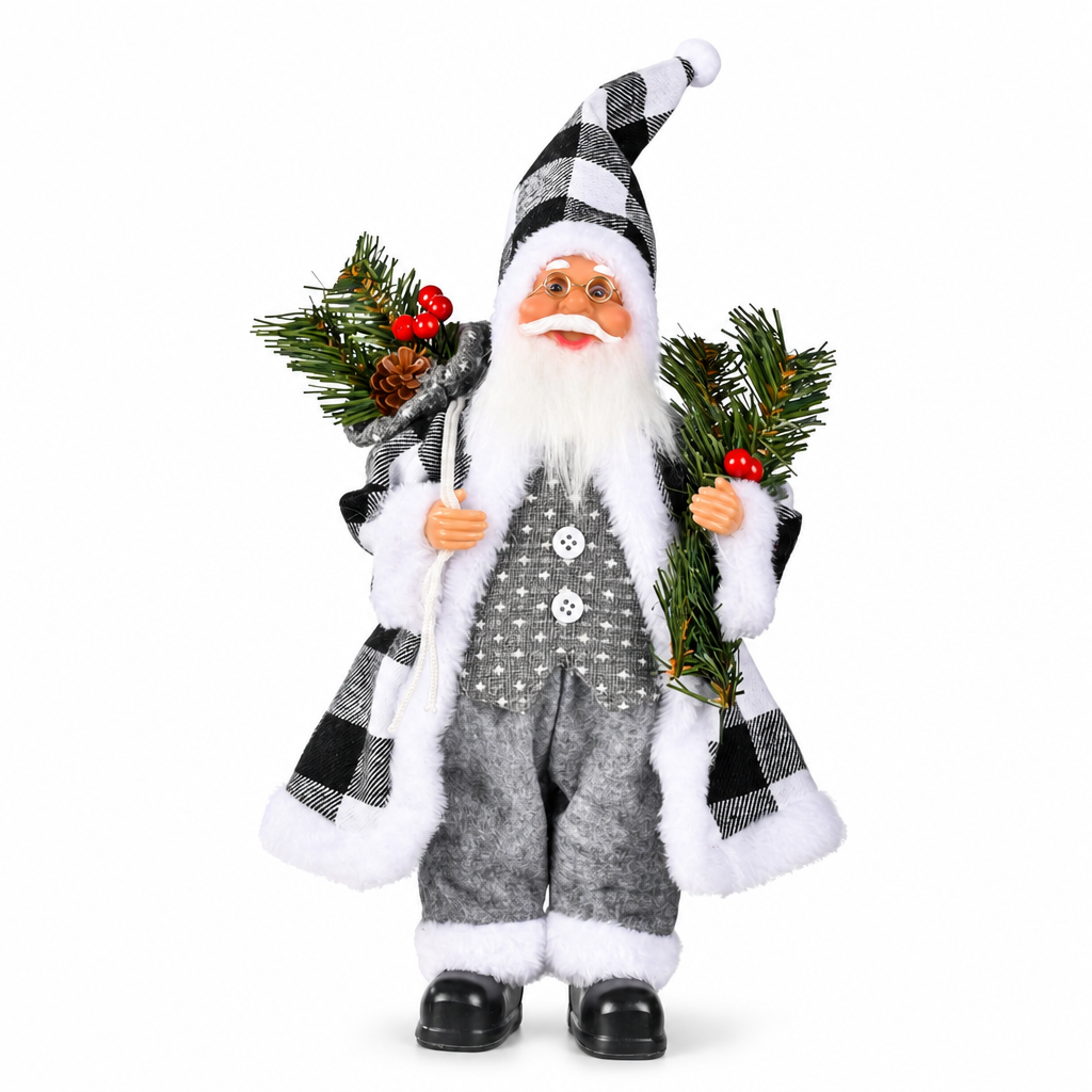 📢📢 50% OFF🎅 Decorative Santa Claus Doll – Cozy Knit Details & Plush Trim for Festive Home Décor