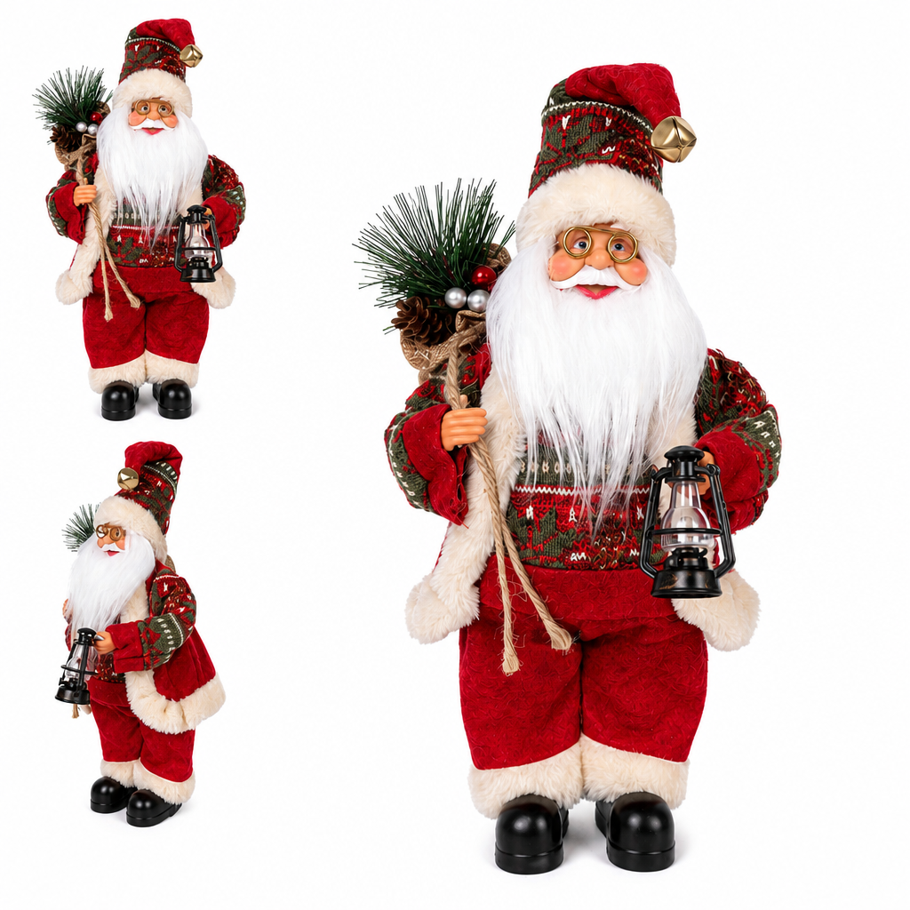 📢📢 50% OFF🎅 Decorative Santa Claus Doll – Cozy Knit Details & Plush Trim for Festive Home Décor