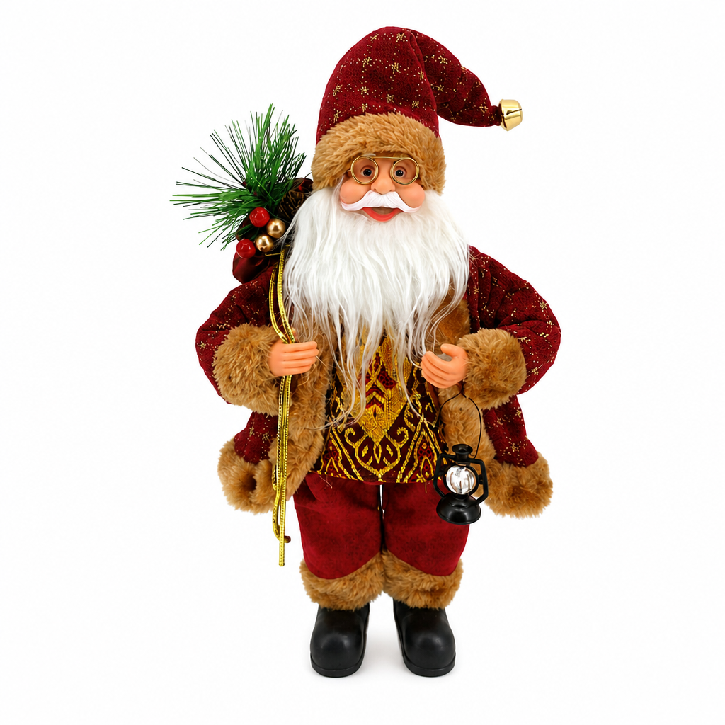 📢📢 50% OFF🎅 Decorative Santa Claus Doll – Cozy Knit Details & Plush Trim for Festive Home Décor