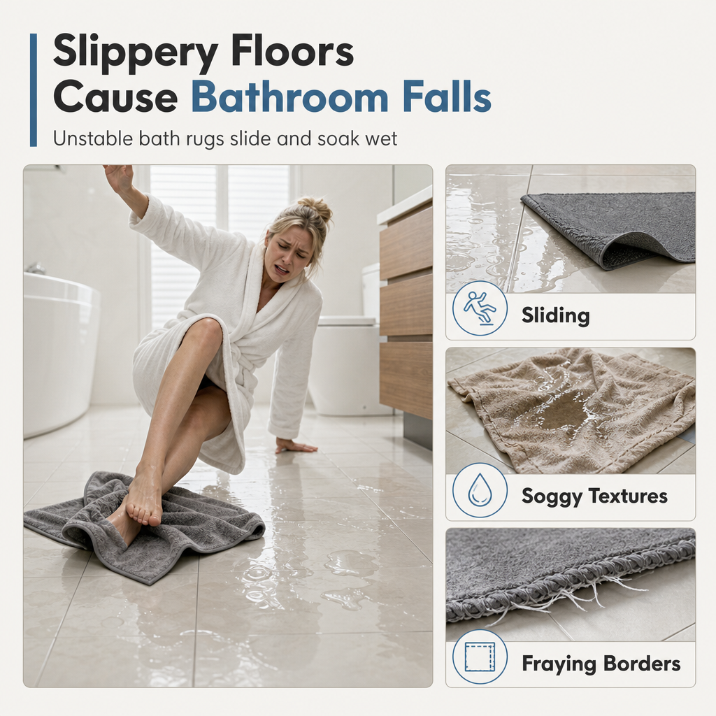 📢📢50% OFF!!⏰5 Piece Crystal Velvet Bathroom Rug Set Non Slip Water Absorbent Easy to Clean Toilet Floor Mats