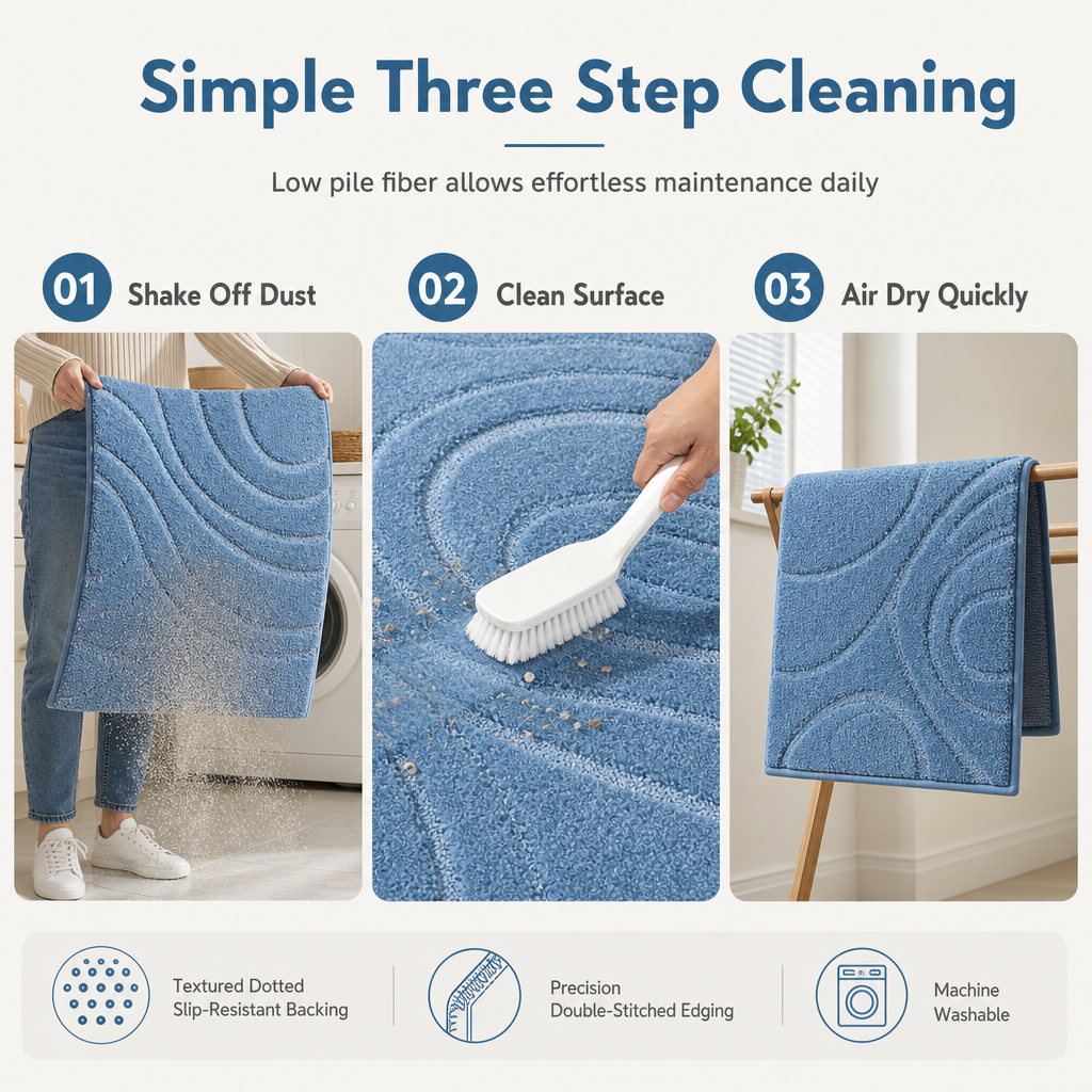 📢📢50% OFF!!⏰5 Piece Crystal Velvet Bathroom Rug Set Non Slip Water Absorbent Easy to Clean Toilet Floor Mats
