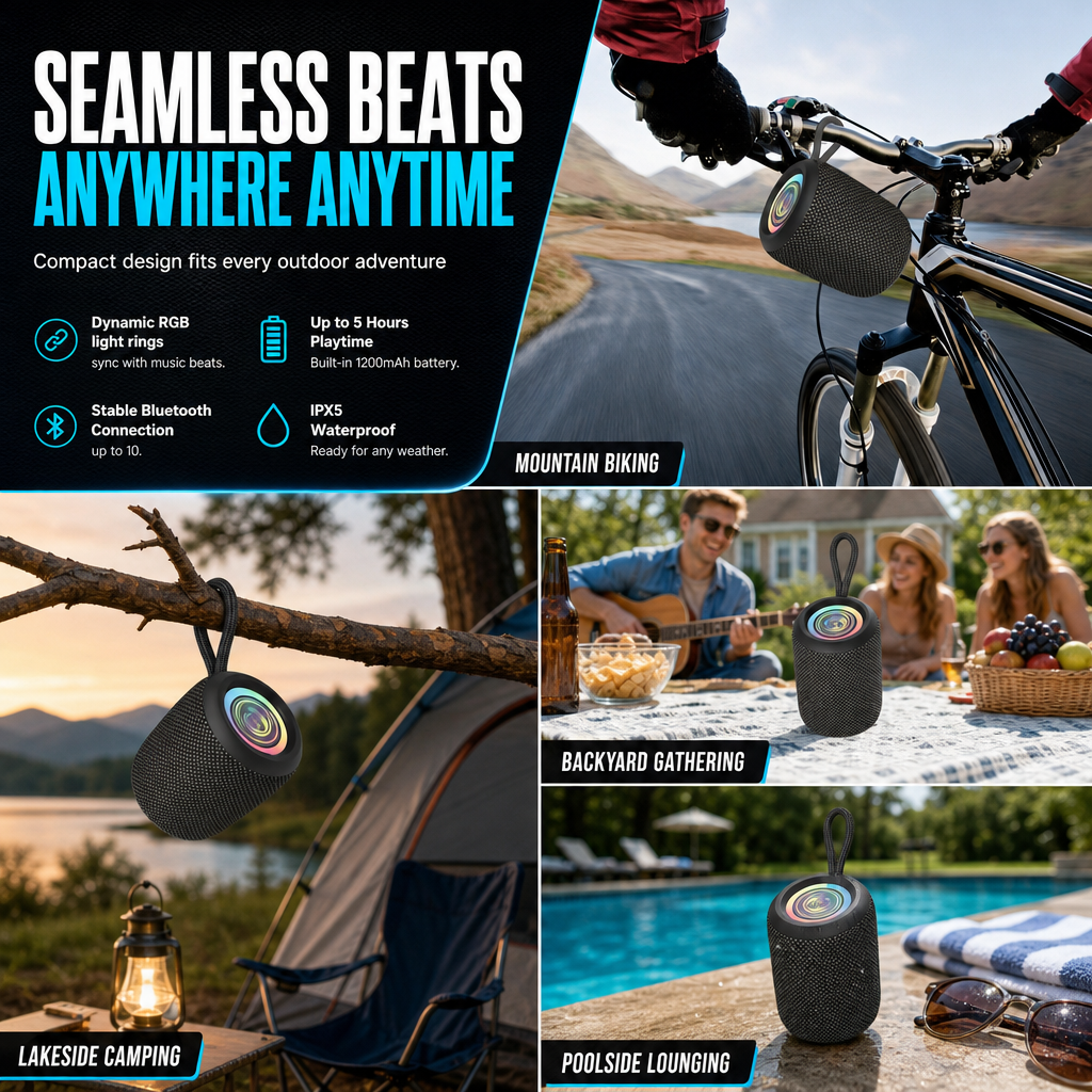 ⏳Time-Limited Special⏰High Power Waterproof Bluetooth Speaker