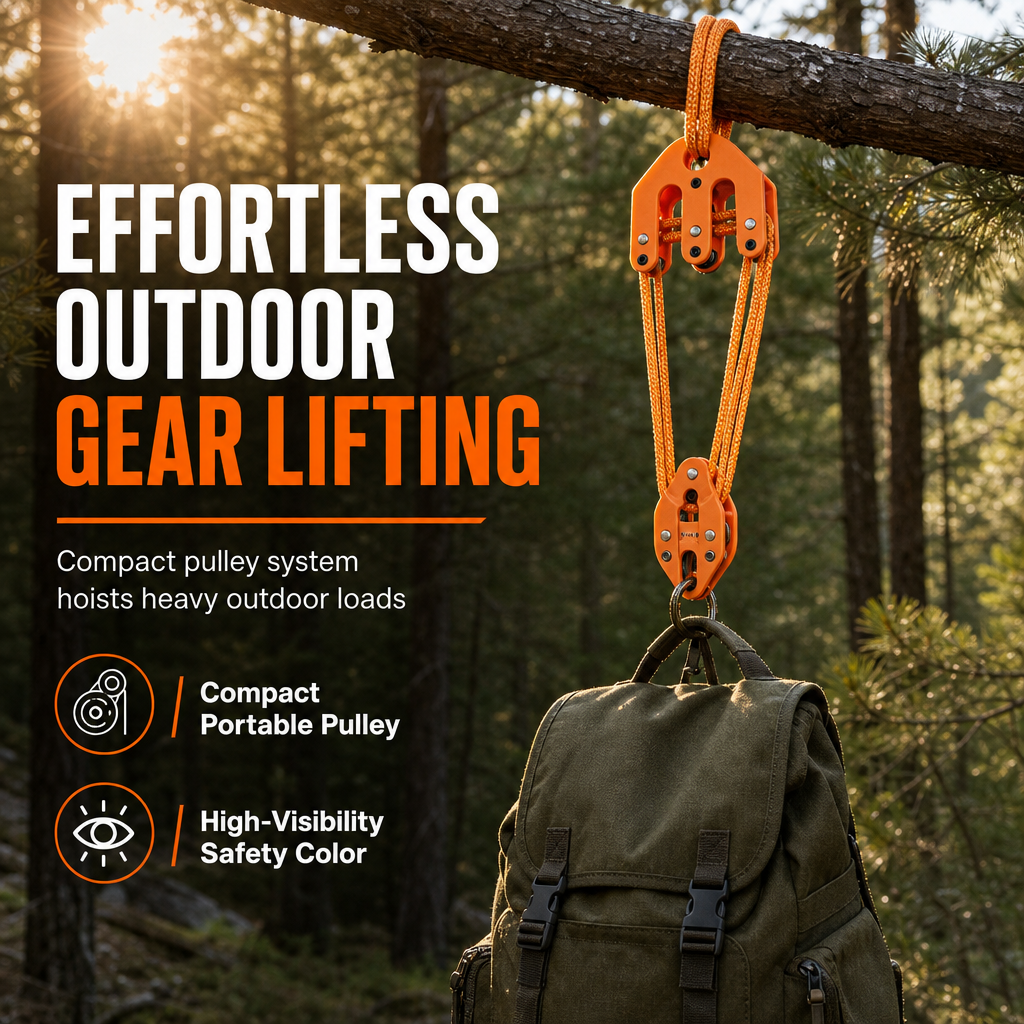 🏋️ 50% OFF! 🎯 Hoist Block & Tackle System – Heavy-duty lifting for hunting gear ✨