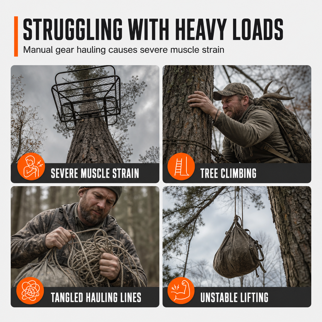 🏋️ 50% OFF! 🎯 Hoist Block & Tackle System – Heavy-duty lifting for hunting gear ✨