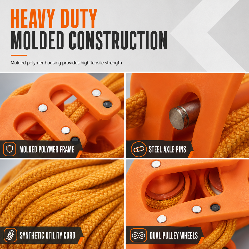 🏋️ 50% OFF! 🎯 Hoist Block & Tackle System – Heavy-duty lifting for hunting gear ✨