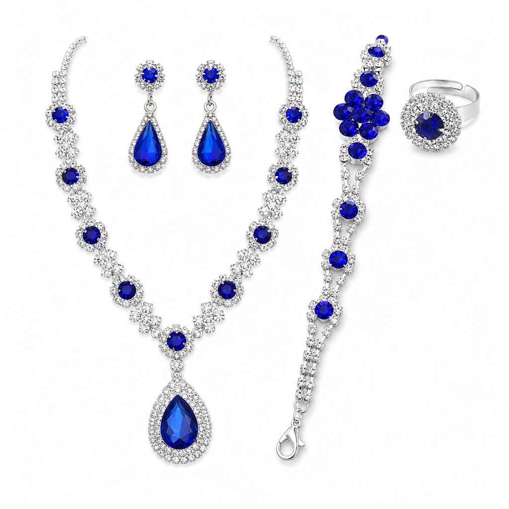 💎 Teardrop Crystal Jewelry Set – Radiant, Skin-Safe & Effortless ✨