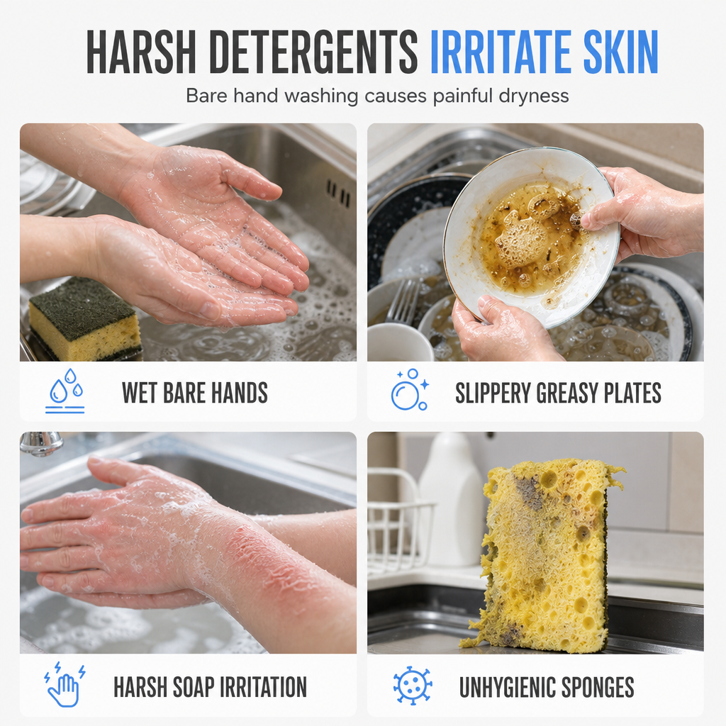 🧼Multifunctional Waterproof Kitchen Dishwashing and Household Cleaning Gloves
