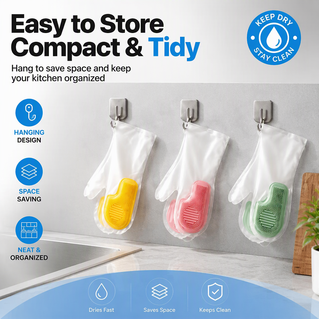 🧼Multifunctional Waterproof Kitchen Dishwashing and Household Cleaning Gloves