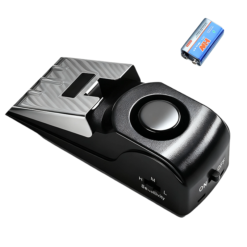 ⏳🔥LIMITED-TIME 50% OFF! ⏰Portable door stop alarm with siren, travel safety door blocker for hotel & home🚪🛡️