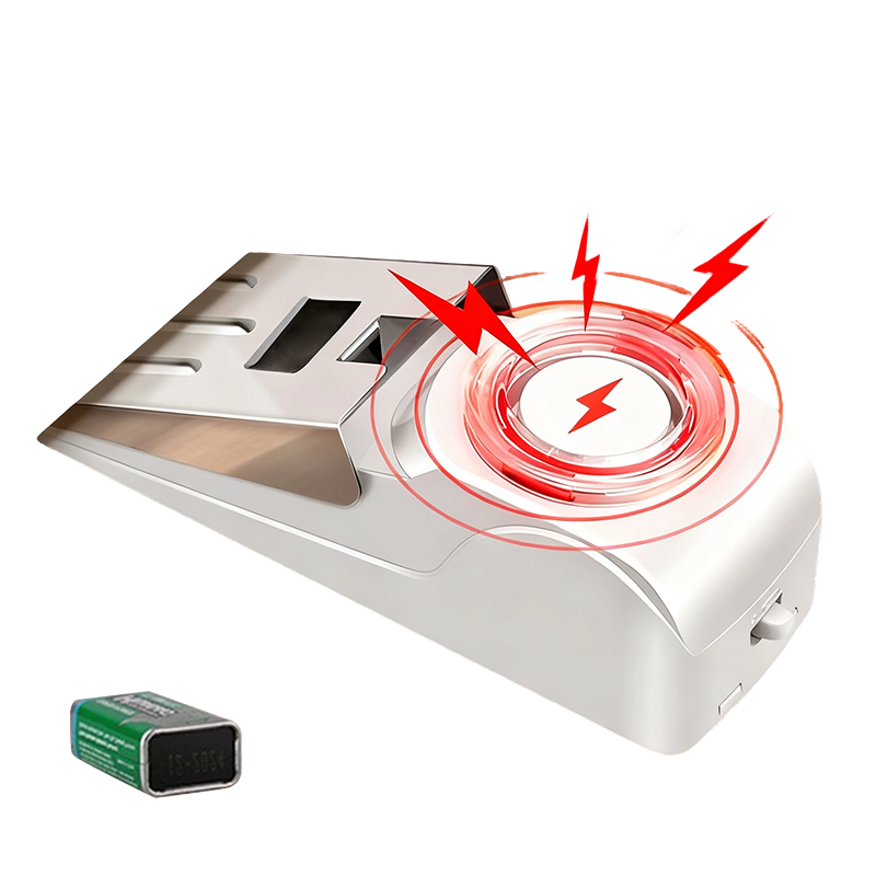 ⏳🔥LIMITED-TIME 50% OFF! ⏰Portable door stop alarm with siren, travel safety door blocker for hotel & home🚪🛡️