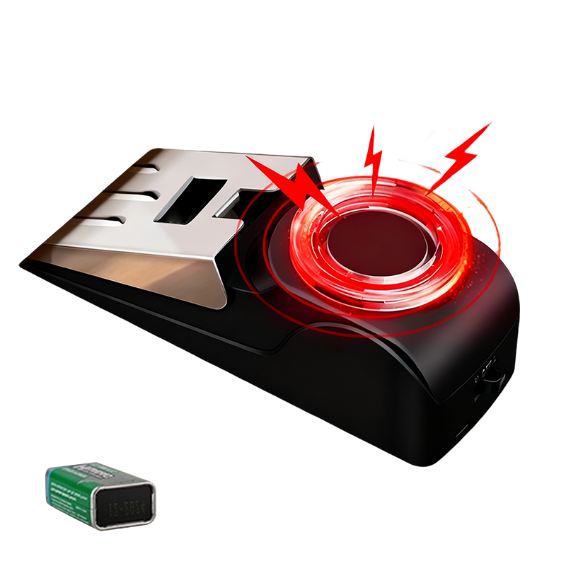 ⏳🔥LIMITED-TIME 50% OFF! ⏰Portable door stop alarm with siren, travel safety door blocker for hotel & home🚪🛡️