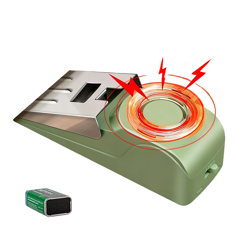 ⏳🔥LIMITED-TIME 50% OFF! ⏰Portable door stop alarm with siren, travel safety door blocker for hotel & home🚪🛡️