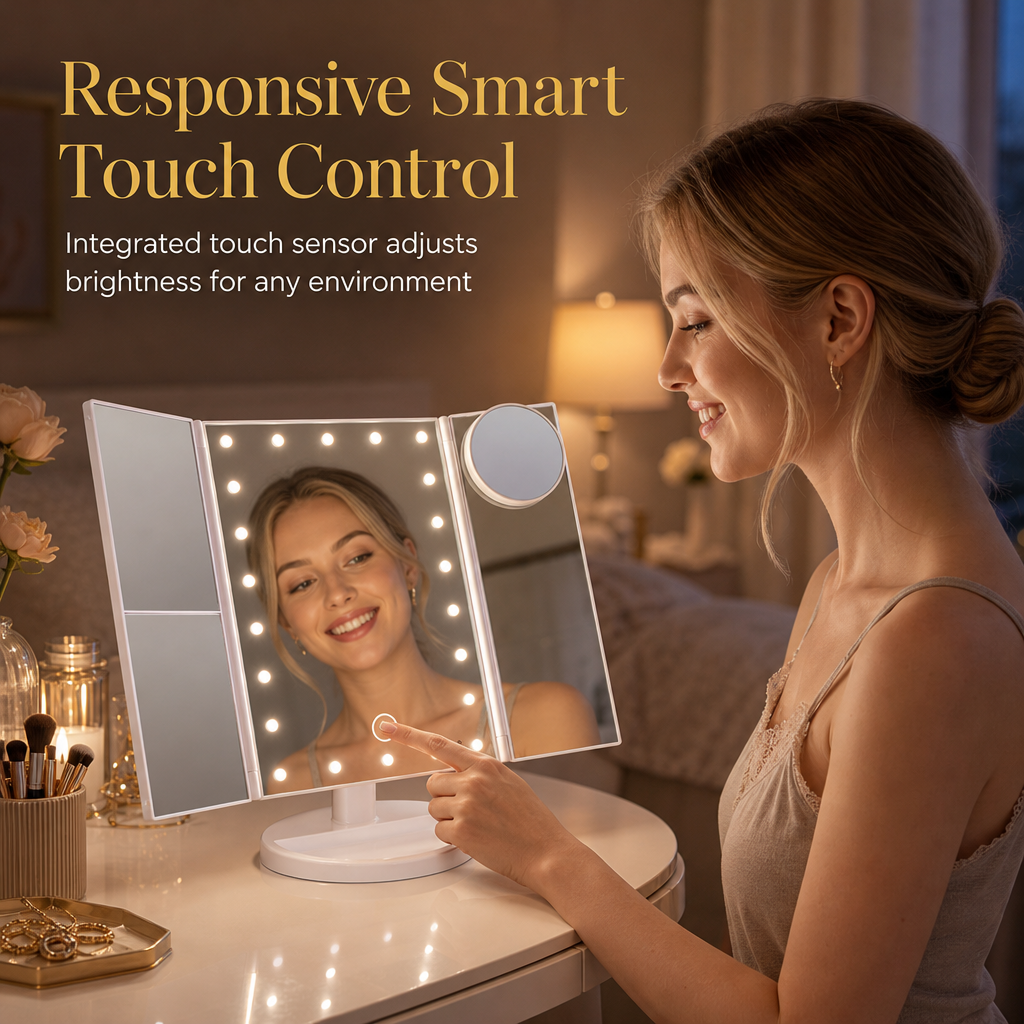 📢📢50% OFF !! ⏰Tri-Fold LED Vanity Mirror