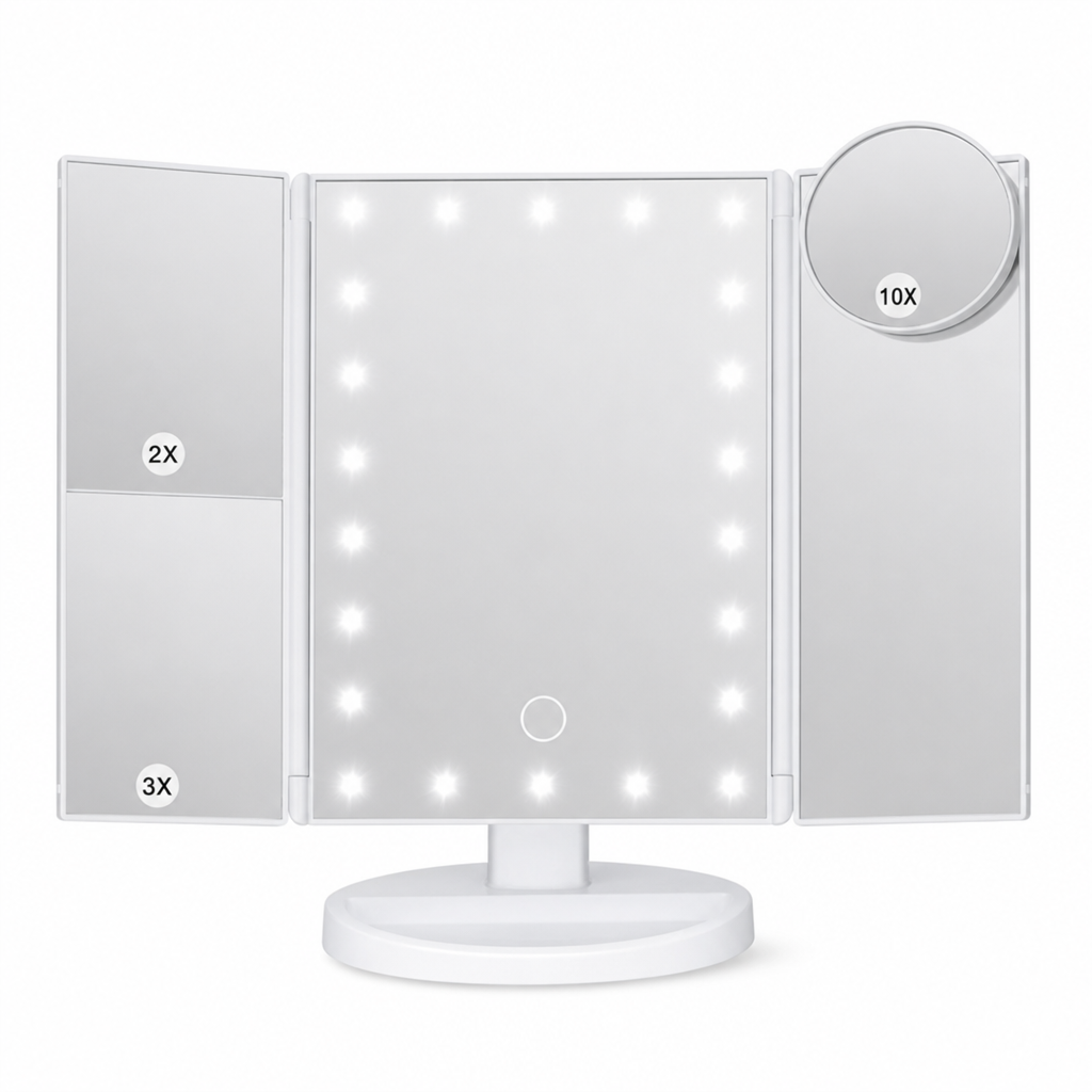 📢📢50% OFF !! ⏰Tri-Fold LED Vanity Mirror